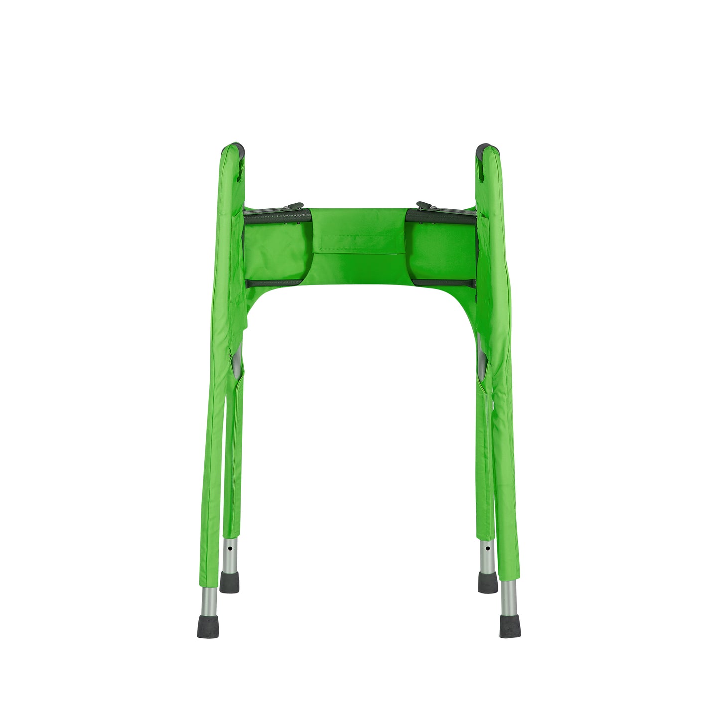 Inside view of the Jover Walker Cover in Spring Meadow, a fresh green solid, highlighting front panel fastener. The Jover Walker Cover is the ultimate walker accessory, combining both practicality and personality.