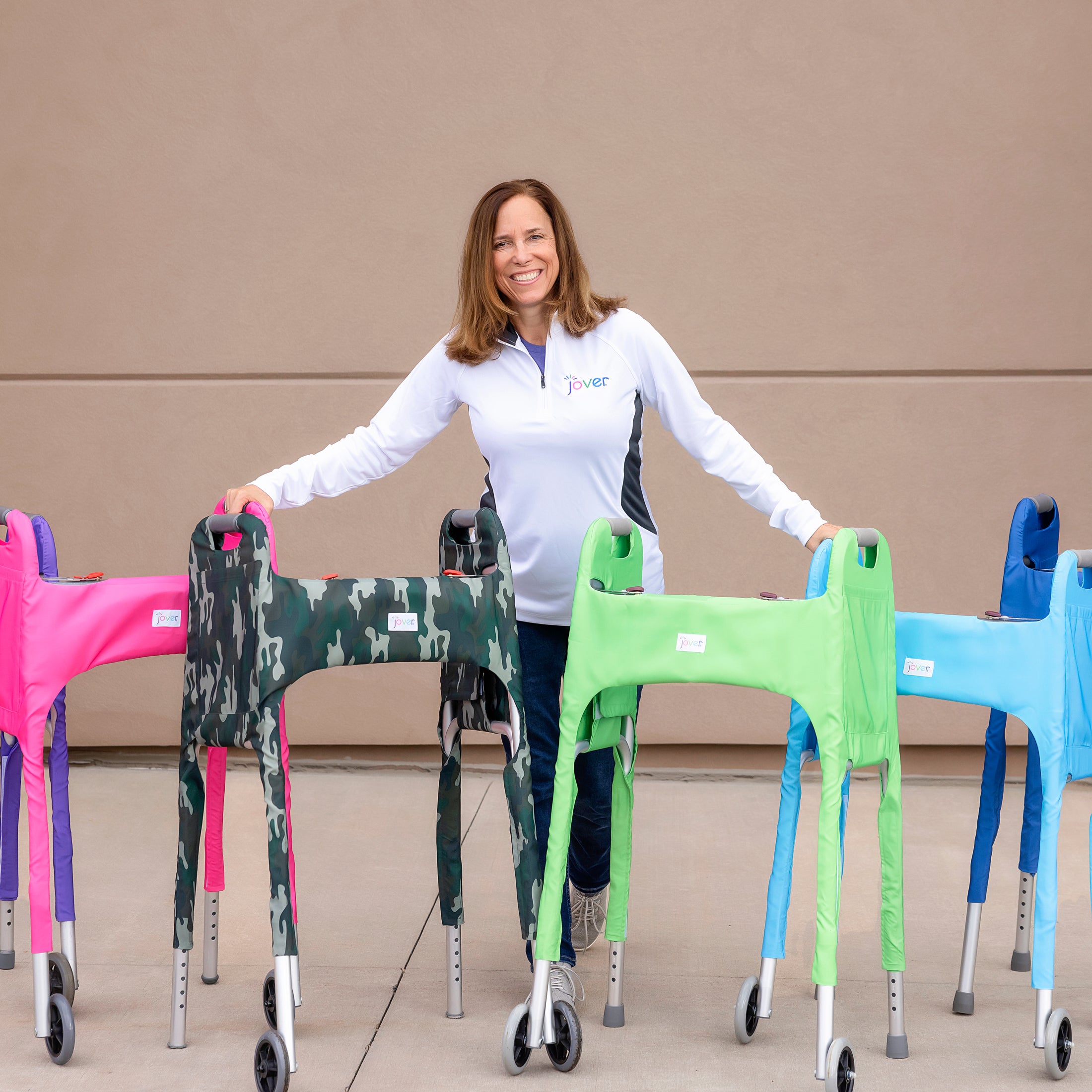 Load video: Product video introducing the features of the Jover Walker Cover and giving instructions on attaching the cover to the standard folding walker.