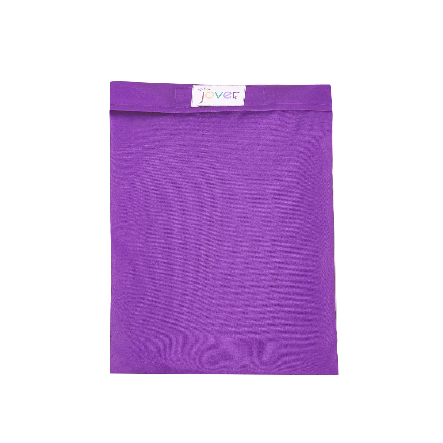 Matching carry/storage bag for purple walker cover with pockets on a white background.